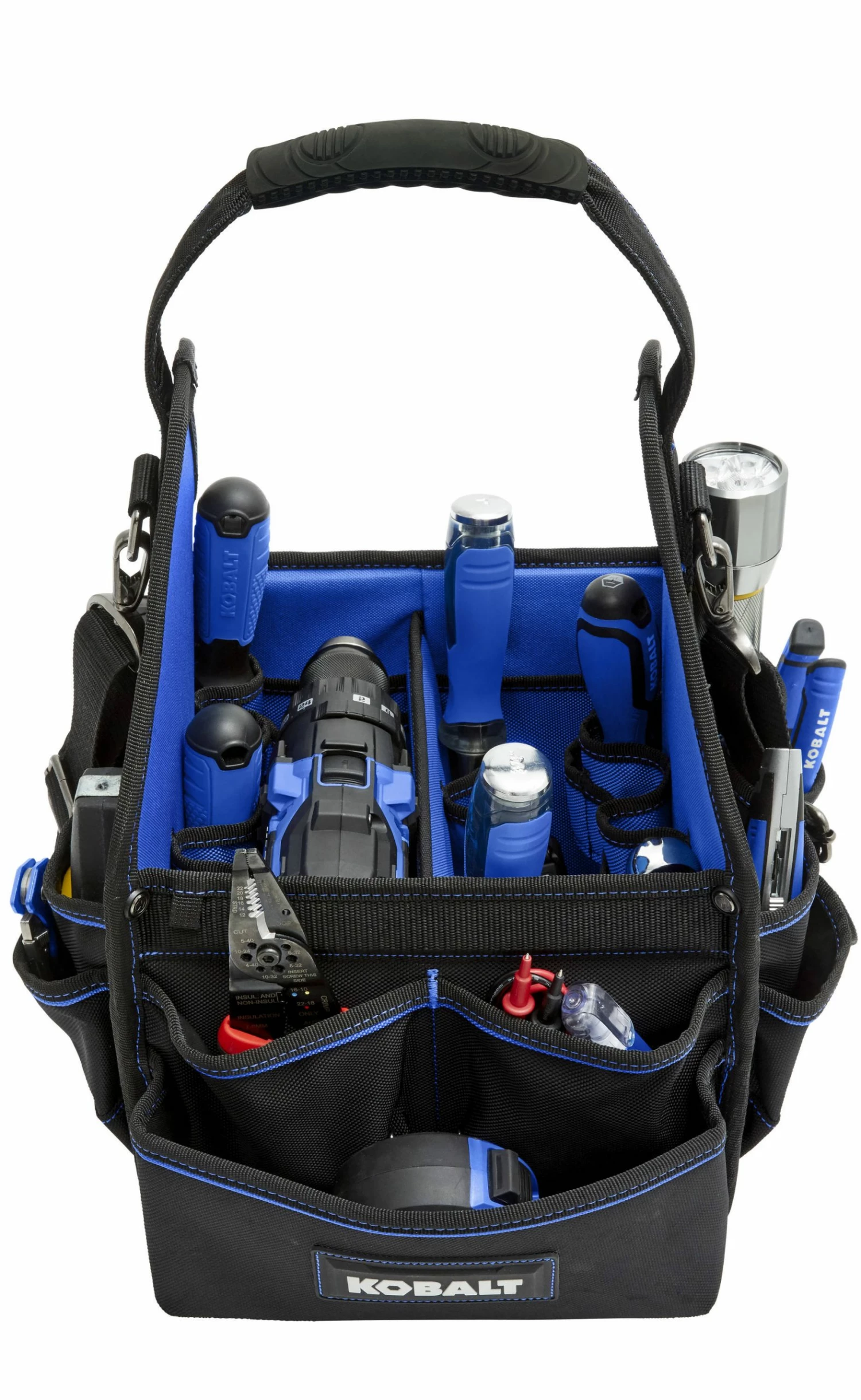 Kobalt Tool Bags Blue Black Polyester 10-in Electrician's Tote 2 Kobalt Tool Bags Blue Black Polyester 10-in Electrician's Tote - Image 2