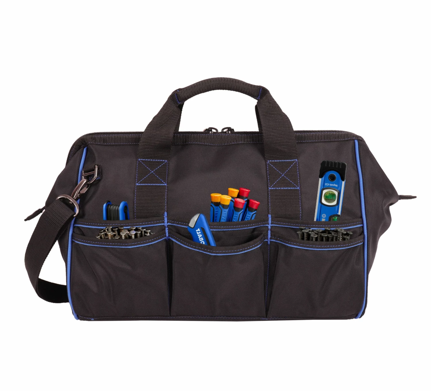 Kobalt Tool Bags Blue Black Polyester 16-in Zippered Cargo Bag 2 Kobalt Tool Bags Blue Black Polyester 16-in Zippered Cargo Bag - Image 2