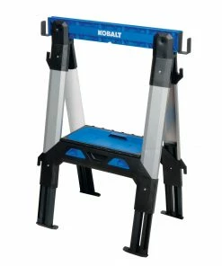 Kobalt Saw Horses 30.63-in W x 33.5-in H Adjustable Pp and Steel Construction Saw Horse (1000-lb Capacity)