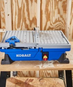 Kobalt Tile Saws 7-in 6-Amp Wet Tabletop Sliding Table Tile Saw -Household Tools Shop 41973207