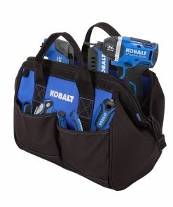 Kobalt Tool Bags Blue Black Polyester 12-in Tool Bag -Household Tools Shop 42143429 scaled