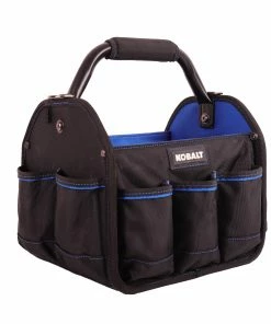 Kobalt Tool Bags Blue Black Polyester 12-in Tool Tote 16 Kobalt Tool Bags Blue Black Polyester 12-in Tool Tote -Household Tools Shop 42143652