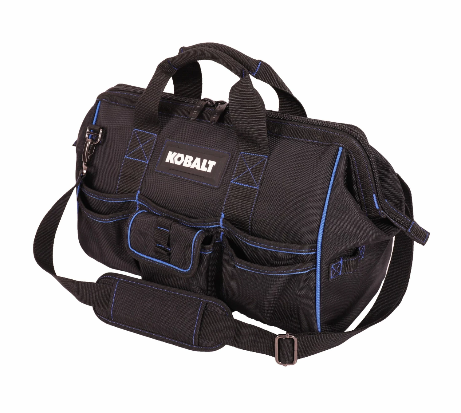Kobalt Tool Bags Blue Black Polyester 16-in Zippered Cargo Bag 5 Kobalt Tool Bags Blue Black Polyester 16-in Zippered Cargo Bag - Image 5