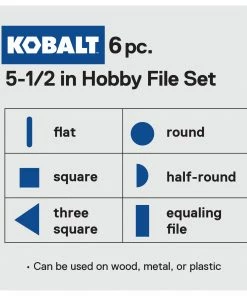 Kobalt Files 5.5-in Smooth File Set File -Household Tools Shop 42253310