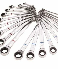 Kobalt Ratchet Wrenches & Sets In Tray with Removable Rails 20-Piece Set 12-Point Standard (SAE) and Metric Combination Ratchet Wrench Set