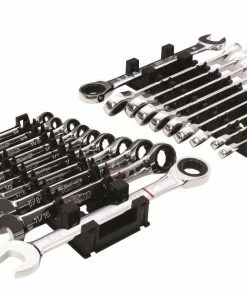 Kobalt Ratchet Wrenches & Sets In Tray with Removable Rails 20-Piece Set 12-Point Standard (SAE) and Metric Combination Ratchet Wrench Set -Household Tools Shop 42336140