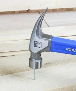 Kobalt Hammers 20-oz Smooth Face Steel Head Fiberglass Claw Hammer -Household Tools Shop 42367953 scaled