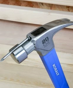 Kobalt Hammers 20-oz Smooth Face Steel Head Fiberglass Claw Hammer -Household Tools Shop 42367954 scaled