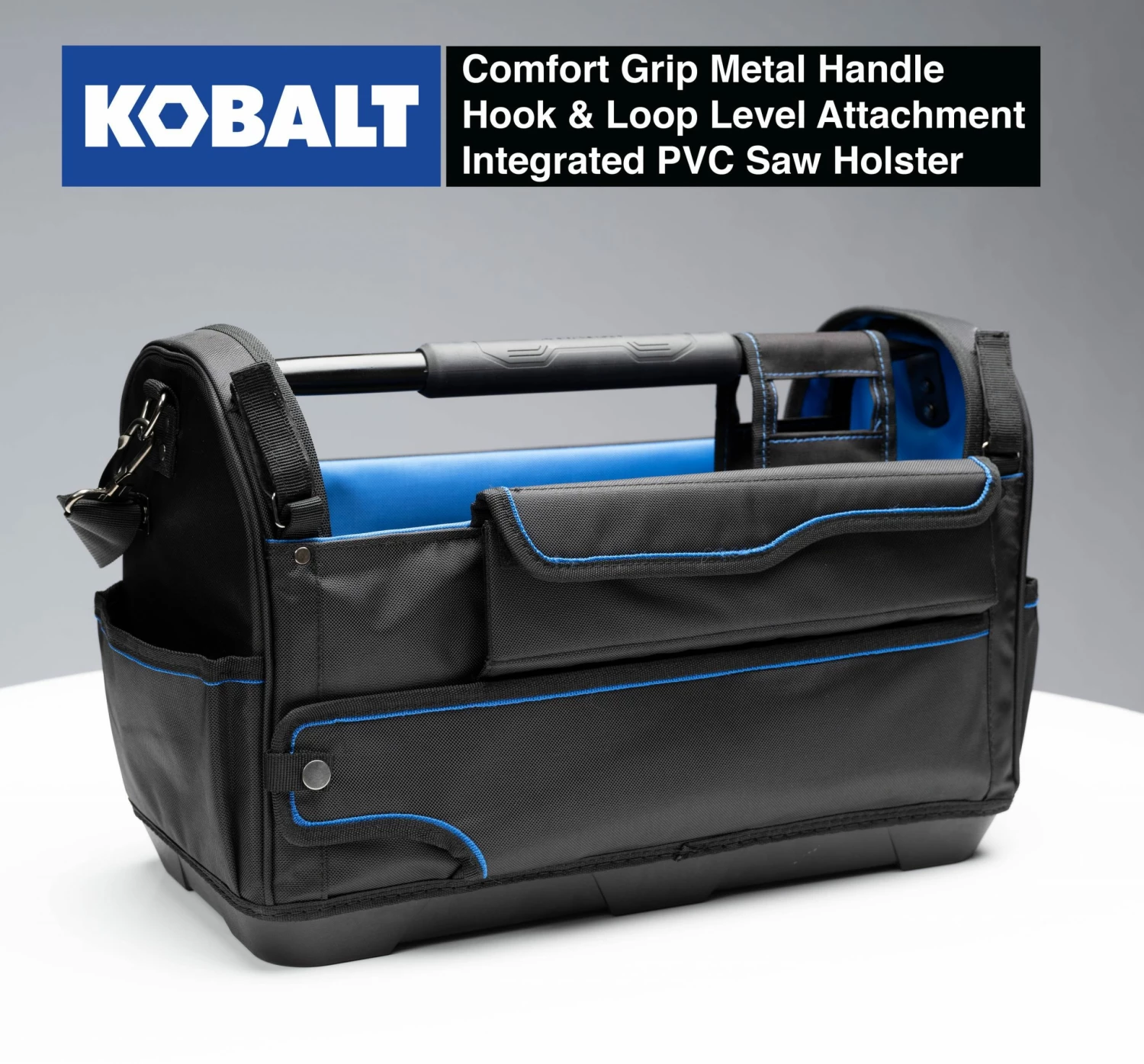Kobalt Tool Bags Plumbing Tool Bag with Caddy Black, Blue Polyester 12.99-in 3 Kobalt Tool Bags Plumbing Tool Bag with Caddy Black, Blue Polyester 12.99-in - Image 3