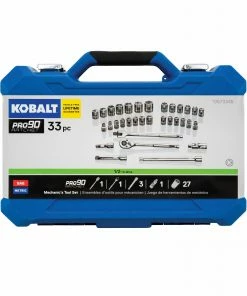 Kobalt Mechanics Tool Sets 33-Piece Standard (SAE) and Metric Combination Polished Chrome Mechanics Tool Set (1/2-in;) -Household Tools Shop 42488302 scaled