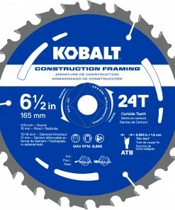 Kobalt Circular Saw Blades 6-1/2-in 24-Tooth Tungsten Carbide-tipped Steel Circular Saw Blade