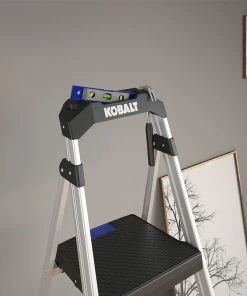 Kobalt Step Stools 2-Step 250-lb Capacity Aluminum Foldable Step Stool -Household Tools Shop 43350870