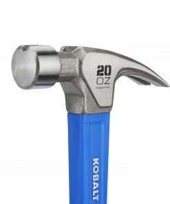 Kobalt Hammers 20-oz Smooth Face Steel Head Fiberglass Claw Hammer -Household Tools Shop 43499992