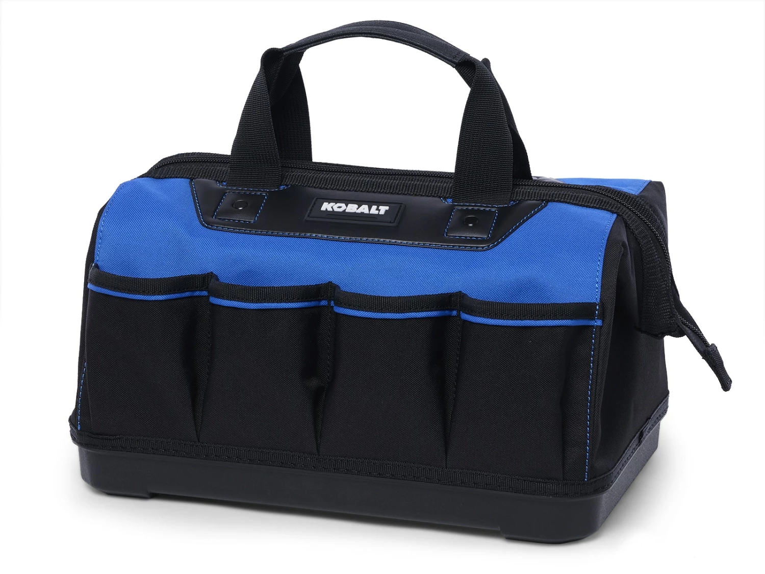 Kobalt Tool Bags Hard Bottom Black/Blue Polyester 14-in Zippered Tool Bag 2 Kobalt Tool Bags Hard Bottom Black/Blue Polyester 14-in Zippered Tool Bag - Image 2