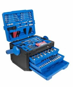 Kobalt Mechanics Tool Sets 243-Piece Standard (SAE) and Metric Combination Polished Chrome Mechanics Tool Set (1/4-in; 3/8-in)