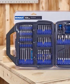 Kobalt Screwdriver Bits Set Shank Screwdriver Bit Set (106-Piece) -Household Tools Shop 44018140