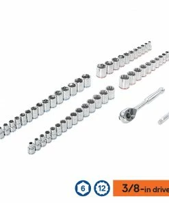 Kobalt Mechanics Tool Sets 309-Piece Standard (SAE) and Metric Combination Polished Chrome Mechanics Tool Set (1/4-in; 3/8-in) -Household Tools Shop 44194580