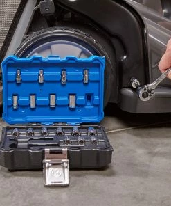 Kobalt Mechanics Tool Sets 20-Piece Standard (SAE) and Metric Combination Polished Chrome Mechanics Tool Set (1/4-in) -Household Tools Shop 44282274