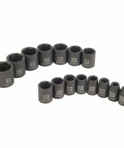 Kobalt Impact Sockets & Impact Socket Sets 15-Piece Standard (SAE) 1/2-in Drive 6-Point Impact Socket Set -Household Tools Shop 44418170