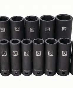 Kobalt Impact Sockets & Impact Socket Sets 13-Piece Standard (SAE) 1/2-in Drive 6-Point Impact Socket Set -Household Tools Shop 44418457 scaled