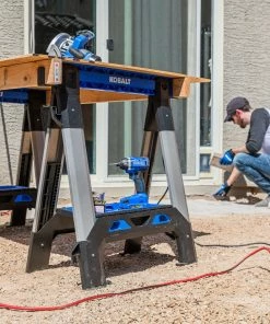 Kobalt Saw Horses 30.63-in W x 33.5-in H Adjustable Pp and Steel Construction Saw Horse (1000-lb Capacity) -Household Tools Shop 44626110 scaled