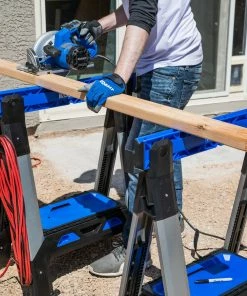 Kobalt Saw Horses 30.63-in W x 33.5-in H Adjustable Pp and Steel Construction Saw Horse (1000-lb Capacity) -Household Tools Shop 44626112 scaled