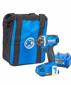 Kobalt Impact Drivers 24-volt Max Variable Speed Brushless Cordless Impact Driver (1-Battery Included) -Household Tools Shop 45231352