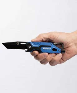 Kobalt Pocket Knives 2.87-in Stainless Steel Tanto Pocket Knife -Household Tools Shop 45360352 scaled