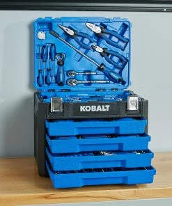 Kobalt Household Tool Sets 100-Piece Household Tool Set with Hard Case -Household Tools Shop 45373524