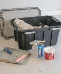 Kobalt Plastic Storage Totes X-large 24-Gallon (96-Quart) Grey Tote Latching Lid -Household Tools Shop 46358952 scaled